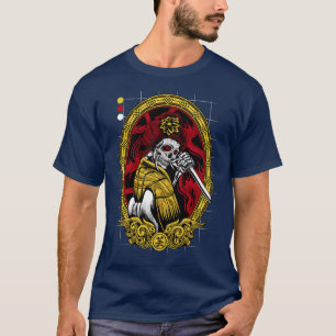 Japanese Undead Skeleton Geisha Demon Art Katana S T-Shirt