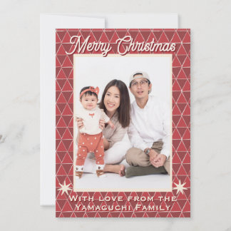 Japanese Uroko Pattern Christmas Photo Holiday Card