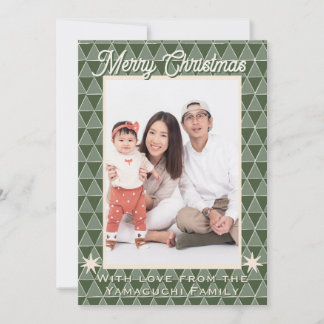 Japanese Uroko Pattern Christmas Photo Holiday Card