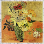 Japanese Vase, Roses, Anemones by Vincent van Gogh Jigsaw Puzzle<br><div class="desc">Still Life: Japanese Vase with Roses and Anemones by Vincent van Gogh is a vintage fine art post impressionism floral painting featuring a Japanese vase with a bouquet of beautiful garden roses and anemone flowers. About the artist: Vincent Willem van Gogh (1853 -1890) was one of the most famous Post...</div>