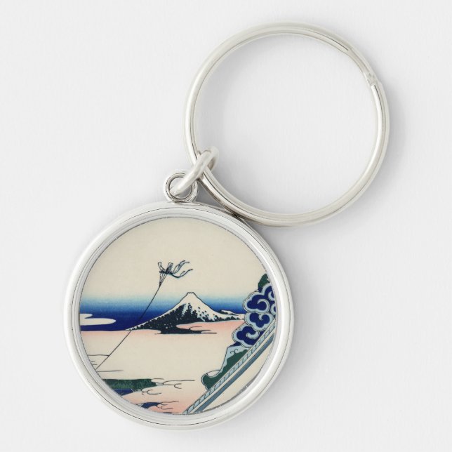 Japanese Vintage Art Fuji from Honganji Temple Keychain (Front)