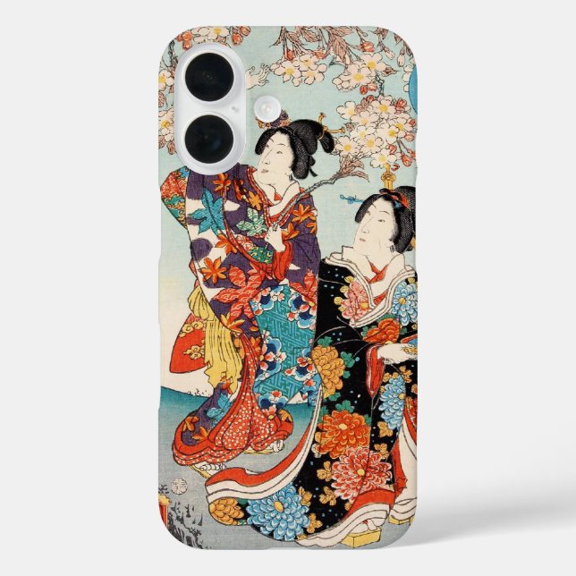 Japanese vintage beauty geisha lady woman Maiko Case-Mate iPhone Case (Back)