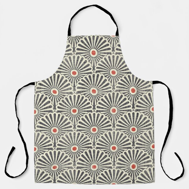 Japanese vintage pattern, seamless texture. apron (Front)