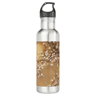 Japanese vintage plum blossoms in moonlight 710 ml water bottle
