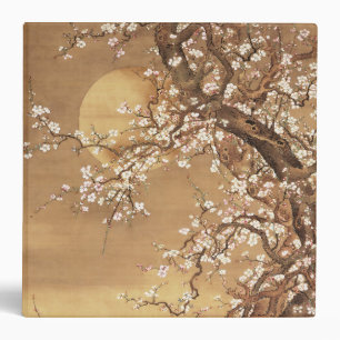 Japanese vintage plum blossoms in moonlight binder