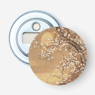 Japanese vintage plum blossoms in moonlight bottle opener