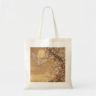 Japanese vintage plum blossoms in moonlight tote bag