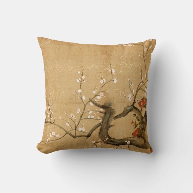 Japanese Vintage Throw Pillow (Front)