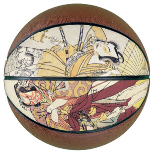 Japanese vintage ukiyo-e samurai portraits art basketball