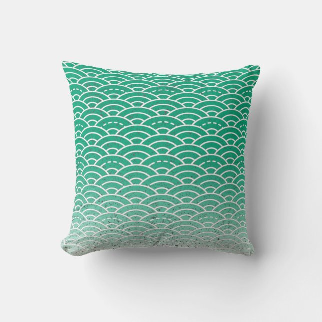 Japanese Wagara Pattern Throw Pillow (Front)