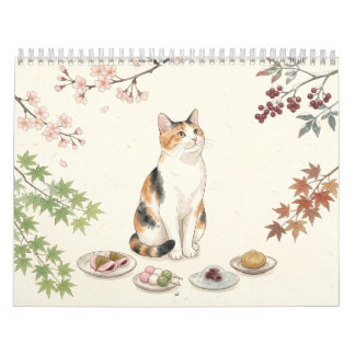 Japanese Wagashi Cats – 12 Months of Japan Wall Calendar