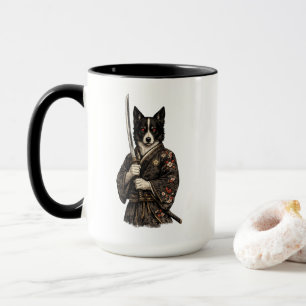 Japanese Warrior Dog Fantasy Art Coffee Cup