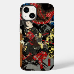 Japanese warrior fighting giant snake Case-Mate iPhone 14 case