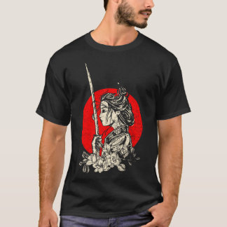 Japanese warrior girl with a katana T-Shirt