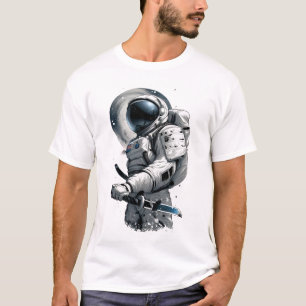 Japanese Warrior in Astronaut Suit T-Shirt