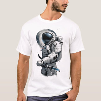 Japanese Warrior in Astronaut Suit T-Shirt