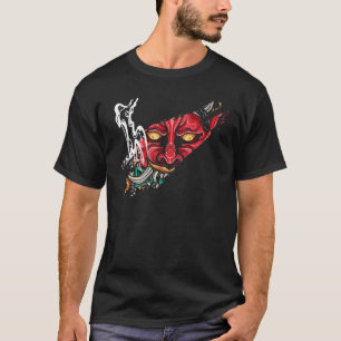 Japanese Warrior Mask Mempo Samurai Ninja Shinobi  T-Shirt