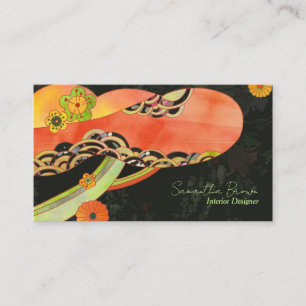Japanese Washi Interior Designer Business Card