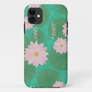 Japanese water lily pattern  iPhone 11 case