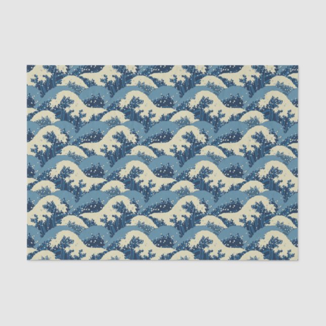 Japanese wave pattern tissue paper (Front)