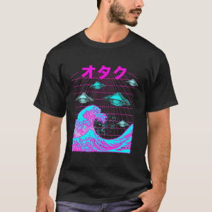 Japanese Wave Retro Ufo Vaporwave Otaku Synthwave T-Shirt