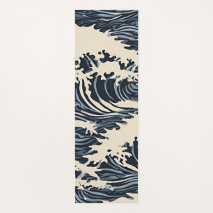 Japanese Wave Shower Curtain Yoga Mat