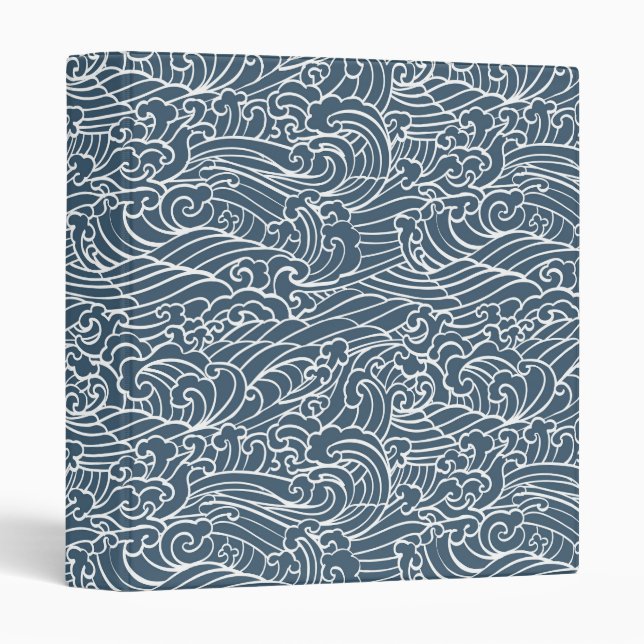 Japanese Wave Style Pattern Binder (Front/Spine)