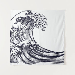 JAPANESE WAVE Tapestry