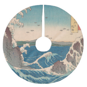 Japanese Waves Naruto Whirlpool Artwork Brushed Polyester Tree Skirt