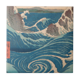 Japanese Waves Naruto Whirlpool Artwork Tile