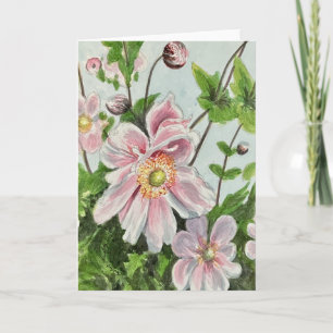 Japanese Windflowers - Thank You Card