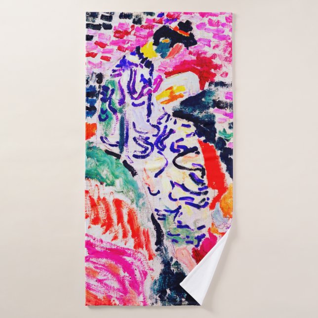 Japanese Woman beside the Water, Matisse Bath Towel (Bath Towel)