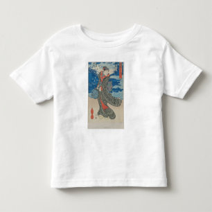 Japanese woman by the sea (colour woodblock print) toddler t-shirt
