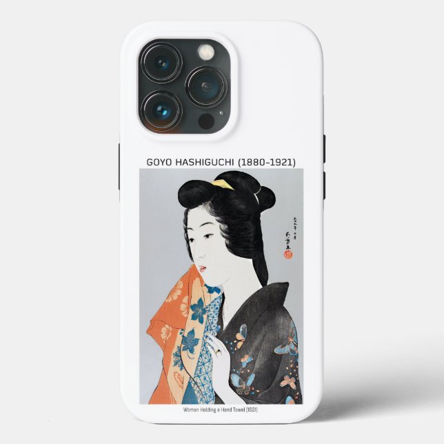 Japanese woman holding her towel - Goyō Hashiguchi Case-Mate iPhone Case (Back)