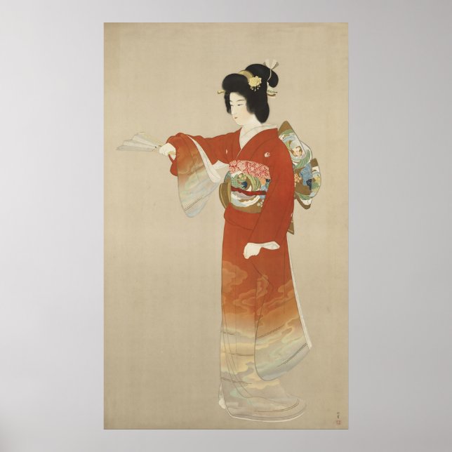 Japanese Woman In Kimono Poster (Front)