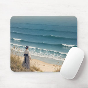 Japanese Woman On a Beach Mouse Pad