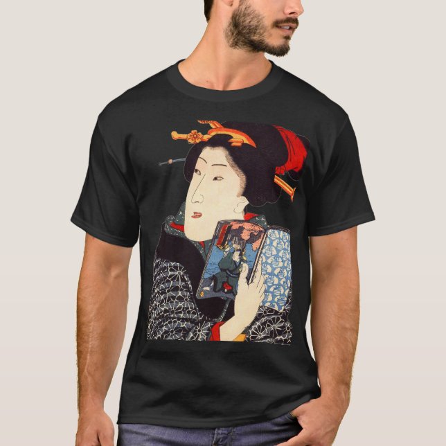 Japanese Woman Reading 2 T-Shirt (Front)