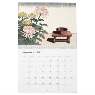 Japanese Woodblock Art Calendar Hanafuda Style