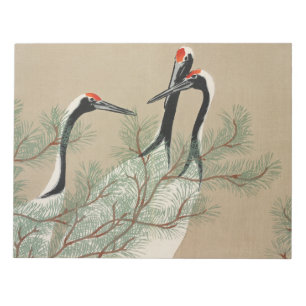 Japanese woodblock-print Cranes - Kamisaka Sekka Notepad