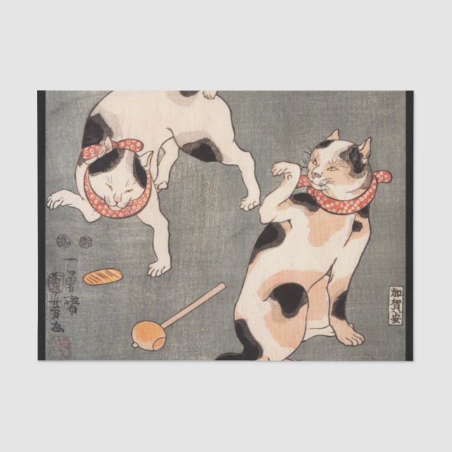 JAPANESE WOODBLOCK PRINT Tissue Paper (Front)