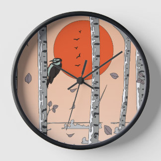 Japanese Woodpecker Clock