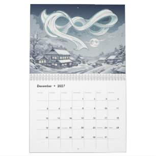 Japanese Yokai Twelve Months of Japan Calendar