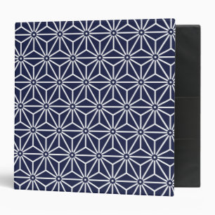 Japanese Yukata Jinbei Asanoha Navy blue Binder
