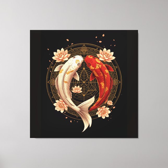 Japanese Zen Feng Shui Art Canvas Print (Front)