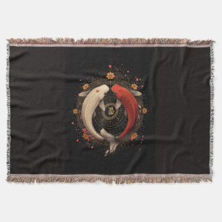 Japanese Zen Feng Shui Art Throw Blanket