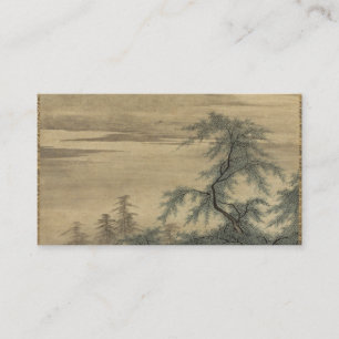 Japanese Zhou Maoshu Appreciating Lotuses Business Card