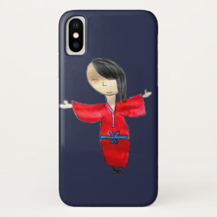 Japanesecute doll red kimono cute art Case-Mate iPhone case