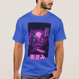 Japaneseokyo City Vaporwave Aesthetic Retro Synt f T-Shirt