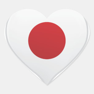Japon amour drapeau orgueil autocollant coeur