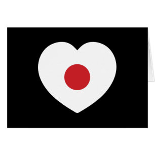 Japon Cartes cardiaques du drapeau japonais